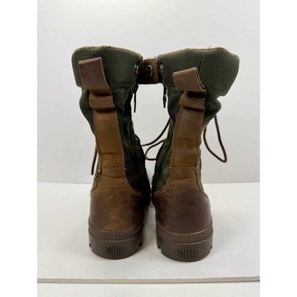 Palladium Pampa Tactical Women's High Top Lace Up Boots Green Brown Size 8.5 - Picture 8 of 10